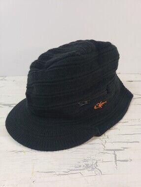 Screamer 'Marcus' Knit Beanie with Short Bill & Zippered Pocket - OS